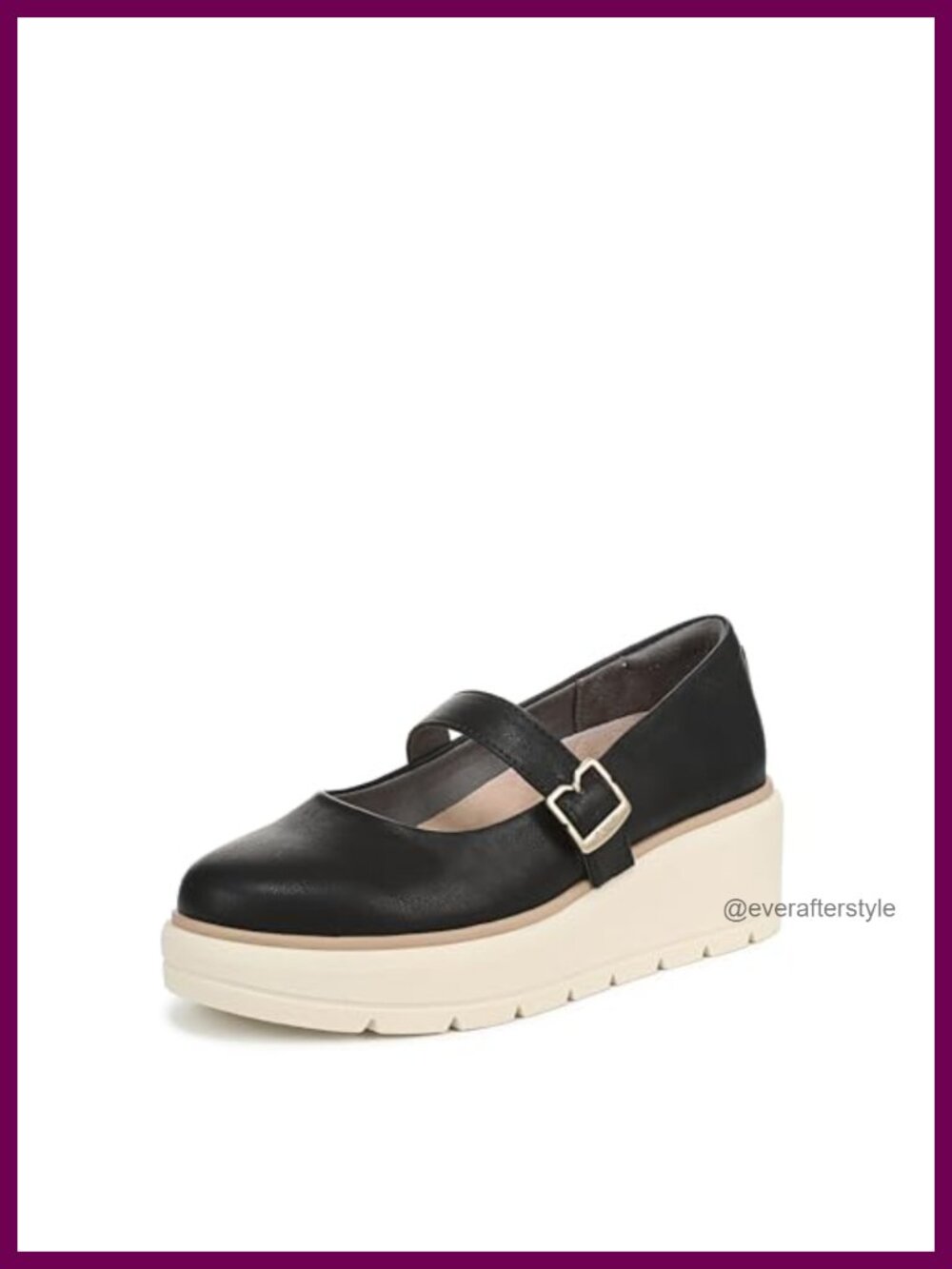Platform Mary Jane Flats Adjustable Buckle Sustainable Comfort